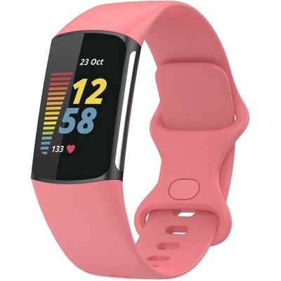 VSECHNONAMOBIL 112701 SILICONE Vyměnitelný řemínek pro Fitbit Charge 6 / Charge 5 růžový