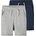 NAME IT Детски къси панталони Name it Kid's Vermo Long Shorts 2-Pack Shorts - Grey Melange / Dark Sapphire - размер 92 (EU) (701-4714-0111)