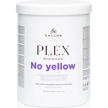 Kallos Plex No Yellow маска за коса неутрализиращ жълтеникавите оттенъци 1000ml