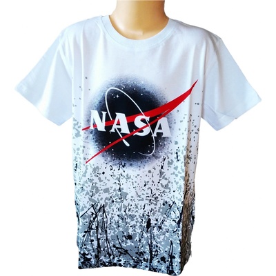 Eplusm Chlapecké tričko NASA krátký rukáv bílé