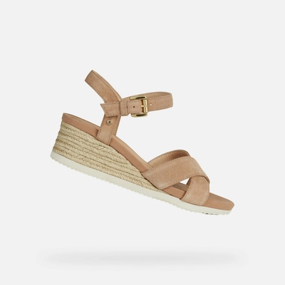 Geox Бежови дамски сандали Geox Ischia Corda Geox | Oranzhev | ЖЕНИ | 40