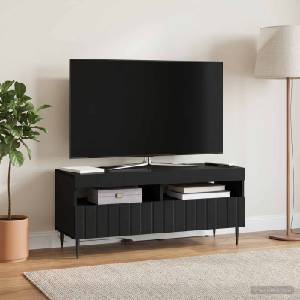 vidaXL LED телевизионен кабинет ZWOLLE 100 x 35 x 43 см Черно (896546)