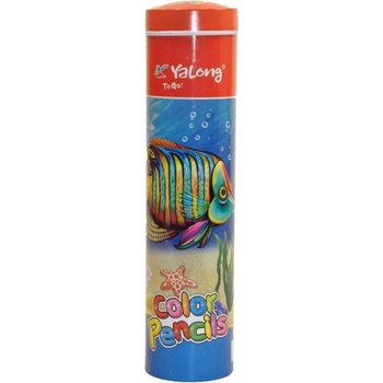 Цветни моливи 24цв. дълги в метален тубус 815030-24