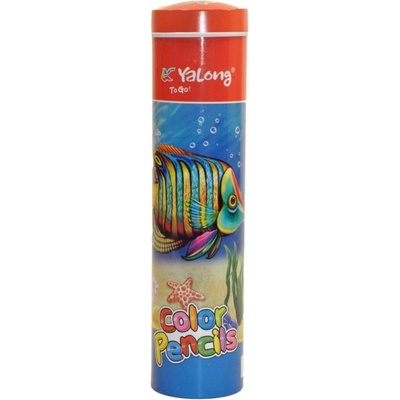 Цветни моливи 24цв. дълги в метален тубус 815030-24