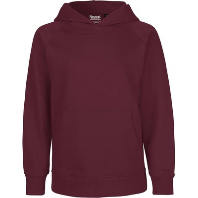 Neutral Dětská mikina s kapucí z organické Fairtrade bavlny Bordeaux