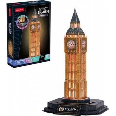 CUBICFUN 3D puzzle Svítící Big Ben 32 ks – Sleviste.cz