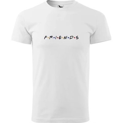 Sablio tričko s potlačou Seriál Priatelia Friends nápis bílé