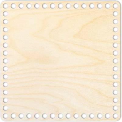 Woody Crafts Přírodní dno na háčkované košíky - Čtverec Velikost: 20x20 cm