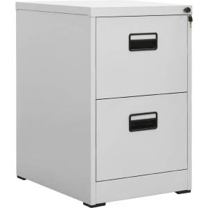 vidaXL Шкаф за папки, сив, 46x62x72, 5 cм, стомана (336271)