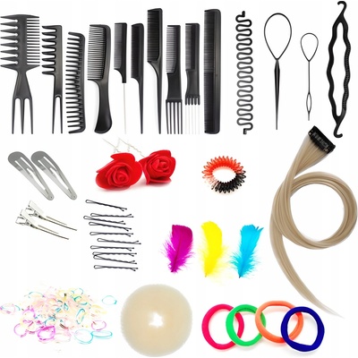 Súprava na úpravu vlasov výplň do drdolu hrebene na úpravu účesu