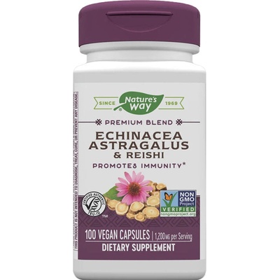 Nature's Way Echinacea Astragalus & Reishi 100 kapslí