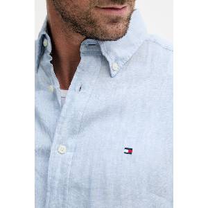 Tommy Hilfiger риза мъжка от лен (MW0MW41531)