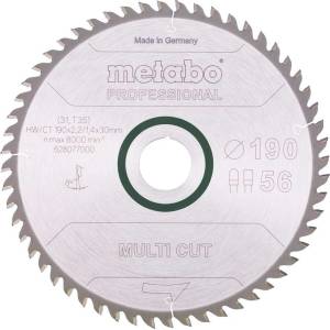 Metabo - Пилен диск 190x30 мм, 56 зъба 628077000 (628077000)