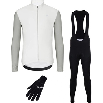 Holokolo dlhý a nohavice Performance WINTER béžová/čierna