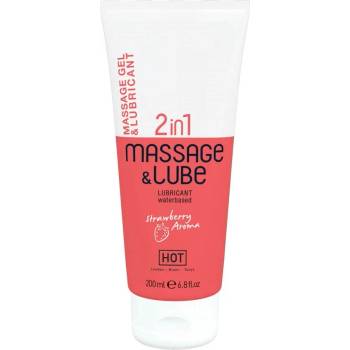 HOT Лубрикант и масажен гел, ягодов аромат - Massage Glide 200ml (HOT0044143)