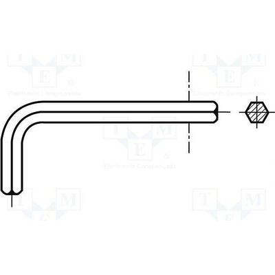 Bossard klíč imbus palcový HEX 5/64" 47mm 1411284
