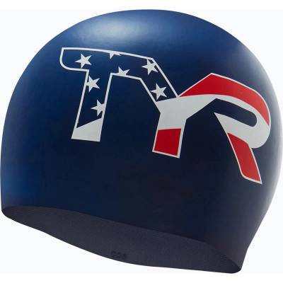 TYR Шапка за плуване TYR USA Silicone navy