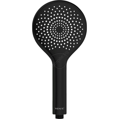 WENKO 24925100 - Душова глава с технология за пестене на вода (Ø 12 см), черна (we0348)