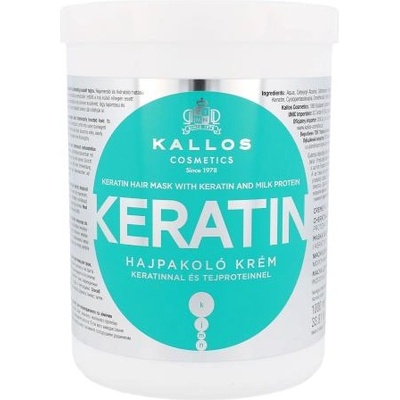 Kallos Keratin регенерираща маска за коса с кератин 1000 ml за жени