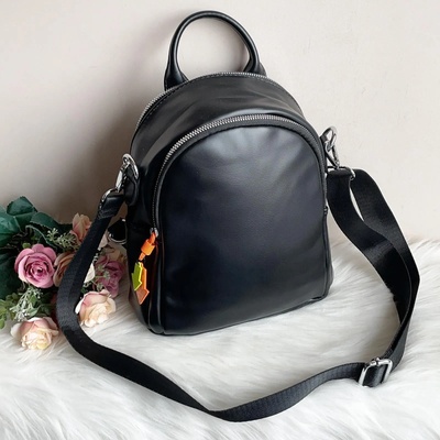 Черна Дамска Чанта Раница - Модел 8812