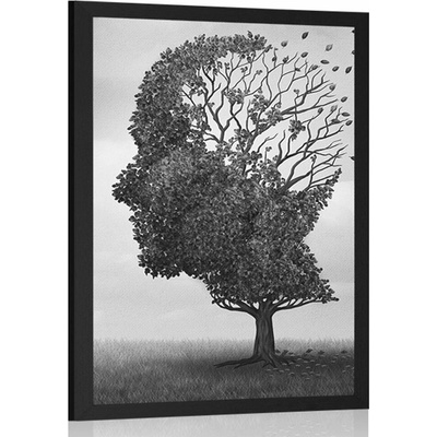 Plakát strom v podobě obličeje - 40x60 no frame