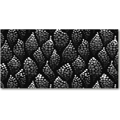 Fotoobraz na skle čiernobiele bodky 100x50 cm