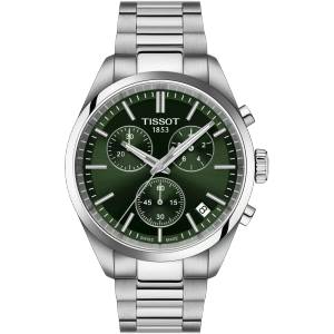 Tissot Мъжки часовник Tissot PR 100 40mm 150.417. 11.091. 00, Сребрист / Зелен (TIS150.417.11.091.00) Часовници