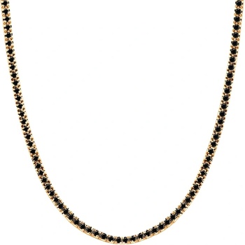 SAVICKI Тенис колие Luminy 3, 0 мм: злато, черни диаманти