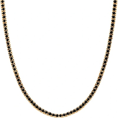 SAVICKI Тенис колие Luminy 3, 0 мм: злато, черни диаманти