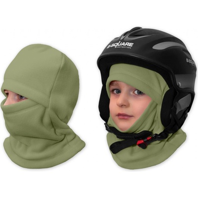 zimní lyžařská kukla flísová zelená