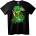 NOONEBRAND Тениска с алиен, който пуши - 2XL, Black