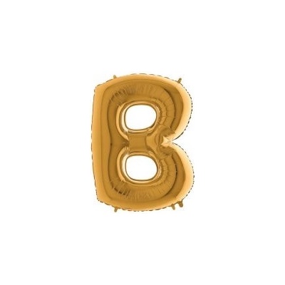 GRABO fóliový balónek PÍSMENO ZLATÉ B 102cm,40" nafukovací
