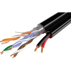 FTP Cat5e 24AWG Cu + 2x0, 75mm CCA захранващи проводници (FTP Cat5e Cu + 2x0,75mm CCA)