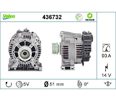 VALEO Alternátor 436732
