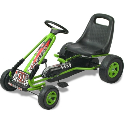 vidaXL 80153 Šlapací motokára s nastavitelným sedátkem zelená