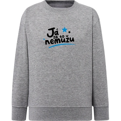 Dětská chlapecká mikina Classic Já za to Nemůžu Černo Modrý šedá