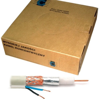 CABLETECH Koaxiálny kábel RG-59 +2 x 0,35mm 100m