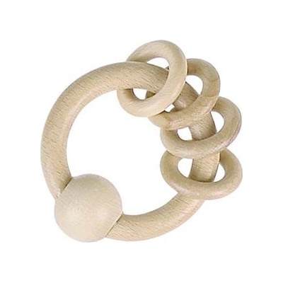 Heimess Dřevěný kroužek s kroužky přírodní