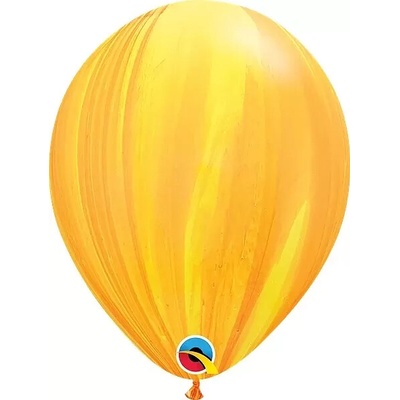 Qualatex 11" 28cm Balónekmramor žluto-oranžový