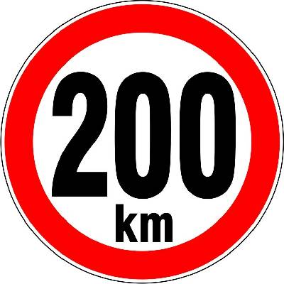 RAFO Reflexní samolepka Nejvyšší rychlost 10 - 300 km, průměr 15 cm Varianta: 200