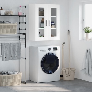 vidaXL Стенен шкаф бял 69, 5x34x90 см (828500)