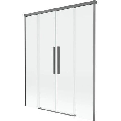 Mexen Rox двукрила плъзгаща се вана 160 x 150 см, прозрачна, gun metal - 8C9-160-002-95-00 (8C9-160-002-95-00)