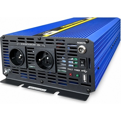 Carspa P3000-12, 12V/230V, 3000W, USB, čistá sinusovka; P3000-122