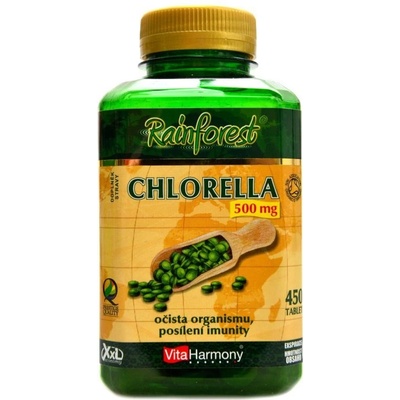 VitaHarmony Chlorella 500 mg 100% organický produkt XXL economy 450 tabliet