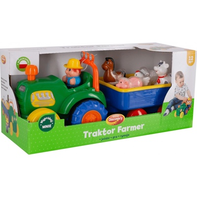 Kiddieland 24752 traktor so zvieratkami Activity so zvukom a svetlom zelená