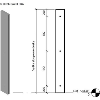 DITON LINIE DŘEVA QUICK WALL WOOD Sloupková deska 180 DUB arktic - 25/6/180cm