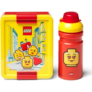 LEGO® Iconic Girl desiatový set fľašu a box žltá červená