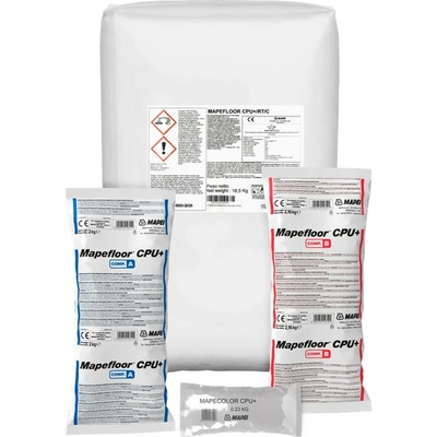 MAPEI Mapefloor CPU+/RT polyuretan-cementová stěrka pro průmyslové podlahy 22.66 kg (složka A 2 kg + složka B 2.16 kg + složka C 18.5 kg)