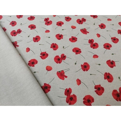 Dekoračná látka Vlčí mak POPPY šírka 140 cm