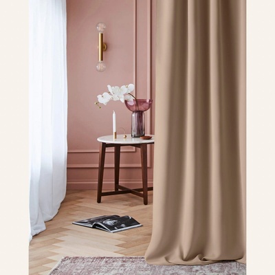 Room99 Zatemňujúci záves LAUREL - bežový 140x280 cm - uchytenie riasiaca páska